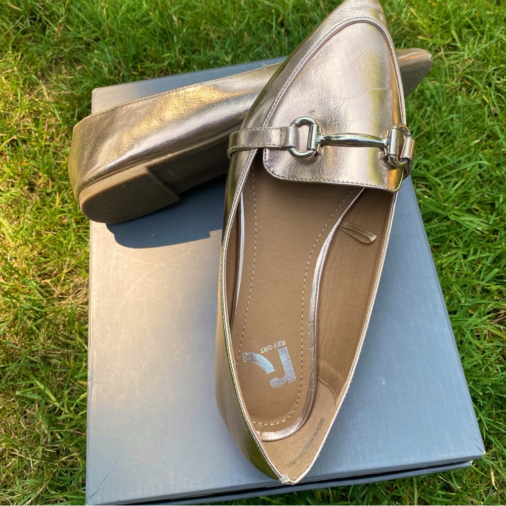 Metallic Stylish Flats Report 7W